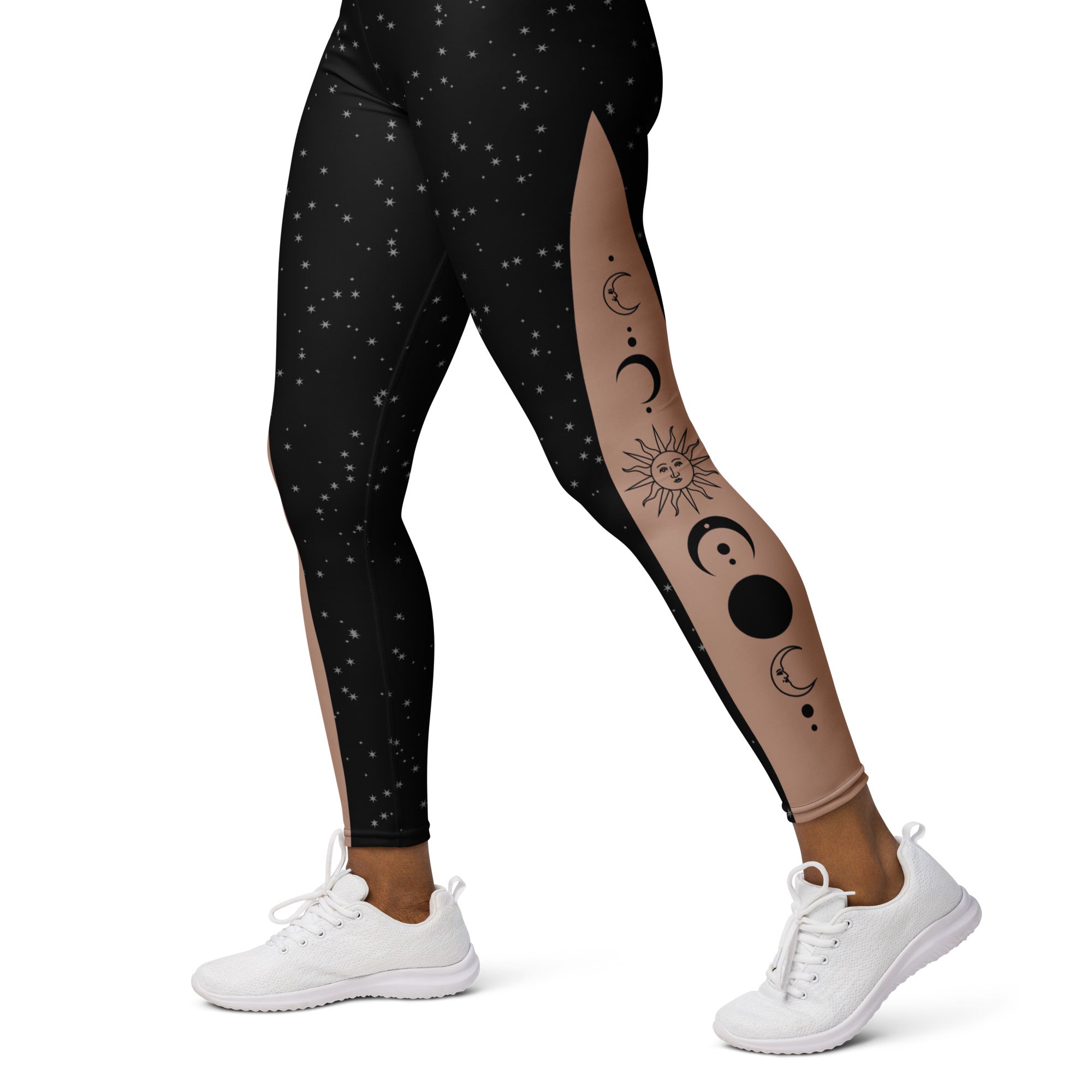 SHE REBEL - Crescent Moon & Sun Yoga Leggings